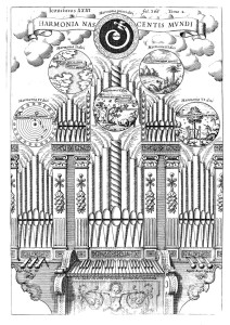 Naissance du monde à partir d'un orgue
Athanasius Kircher, 1650.